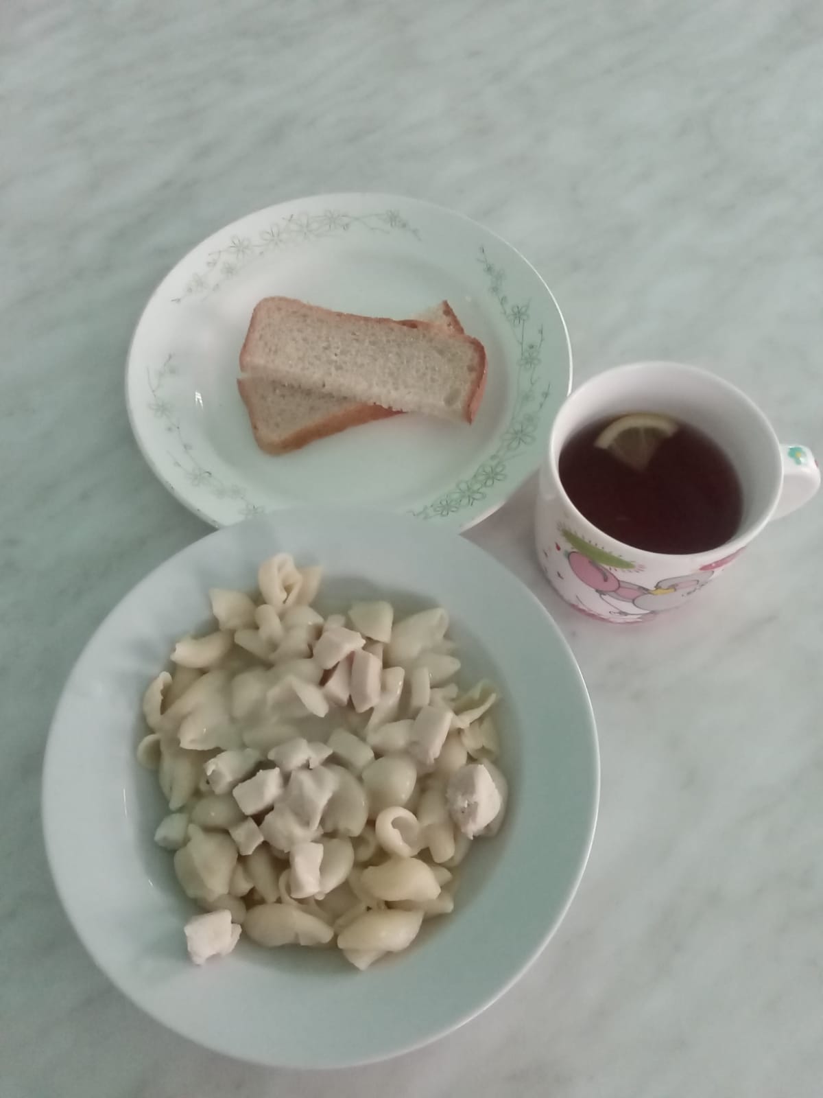 горячий завтрак.